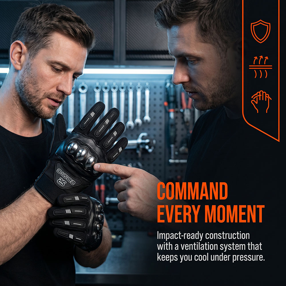 Motorcycle Glove Knuckle - Nefes Alabilen MX Motosiklet Sürme Eldivenleri