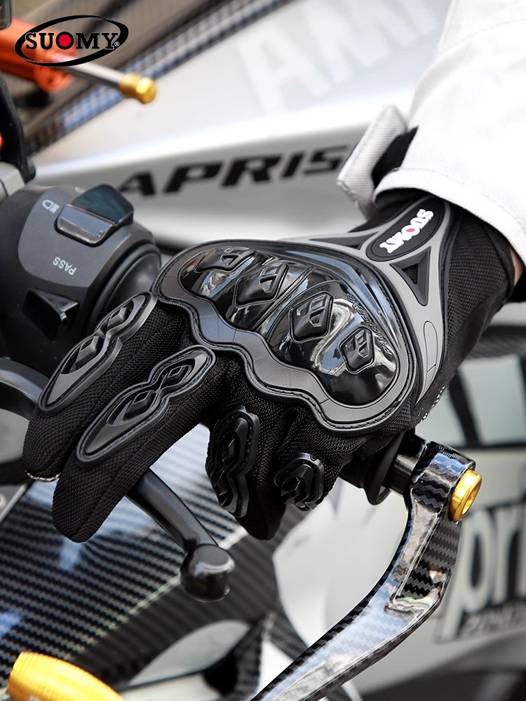 Motorcycle Glove Knuckle - SUOMY Yazlık Dokunmatik Ekranlı Motosiklet Eldivenleri