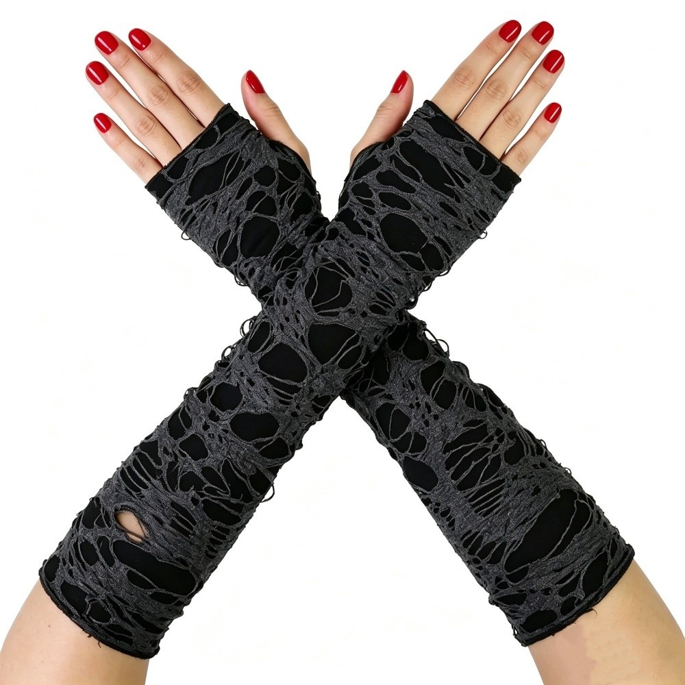 Uzun Punk Eldivenler Eskitilmi - Fingerless Glove Knit incelemesi ve fiyatı
