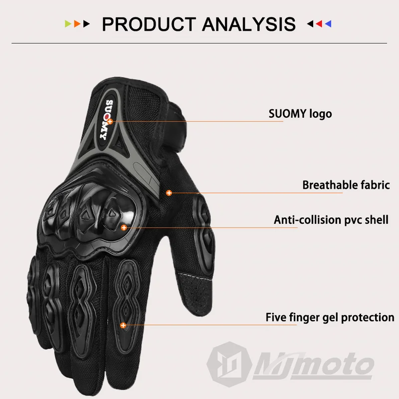 SUOMY Yazlık Dokunmatik Ekranl - Motorcycle Glove Knuckle incelemesi ve fiyatı